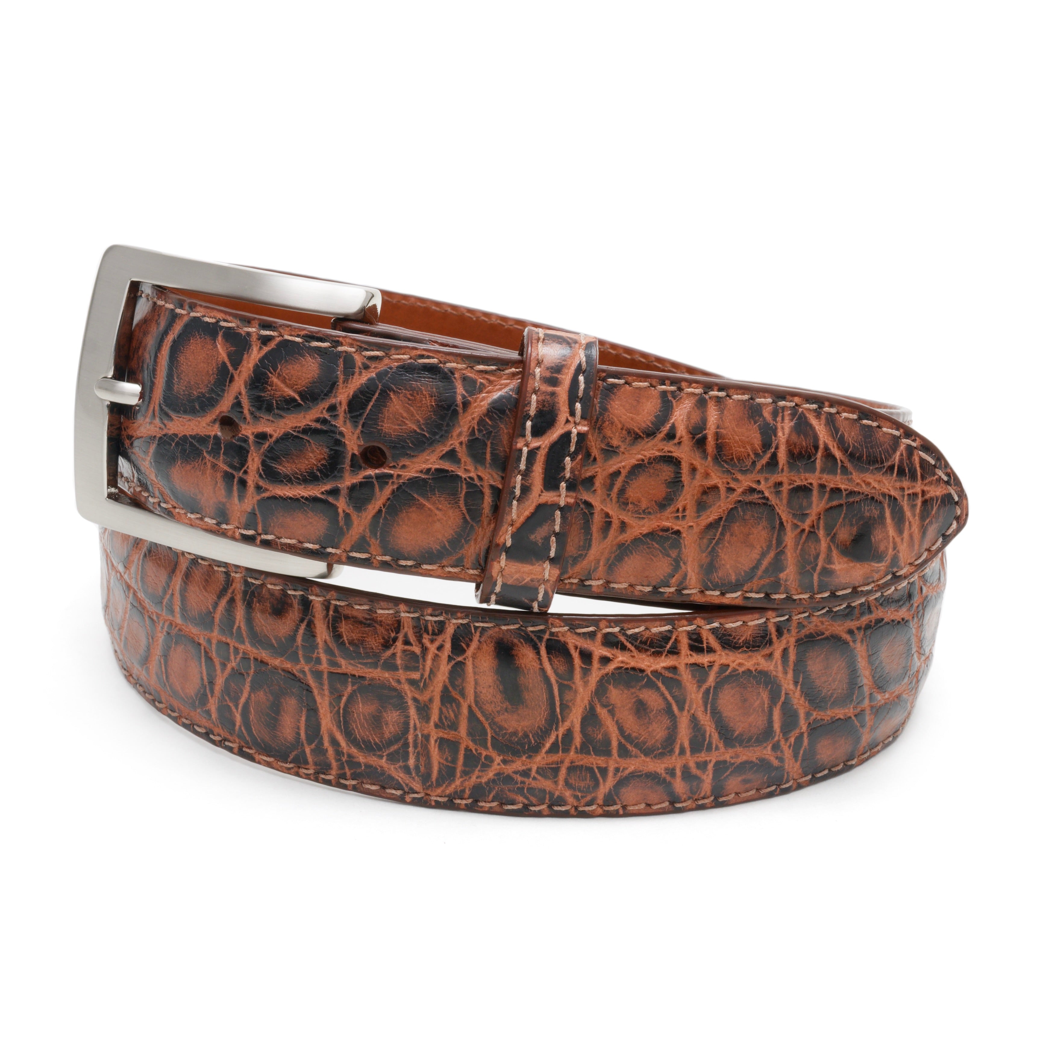 mens alligator skin belt